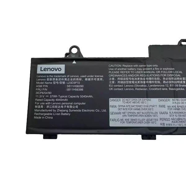 Baterai Laptop Lenovo L23D3P72 L23M3P70 L22D3P71 - Gambar 2