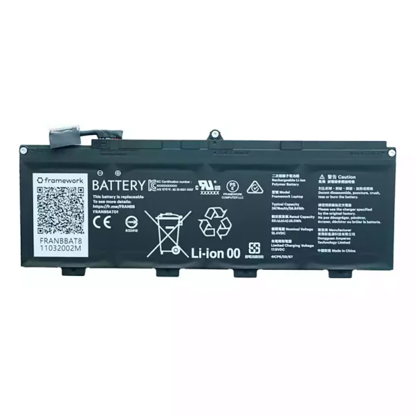 Baterai Laptop FRANBBATO1 1126105R5 FRANBBATA Framework Laptop 13
