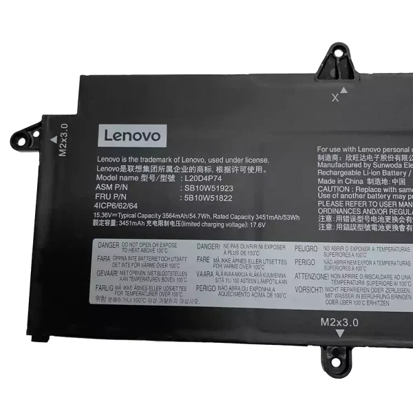 Baterai Laptop LENOVO L20M4P74 L20C4P74 - Gambar 2