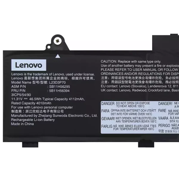 Baterai Laptop Lenovo L23D3P70 L23X3P70 L23M3P70 - Gambar 3