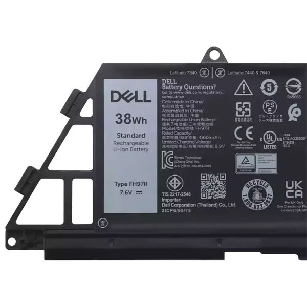 Baterai Laptop DELL FH97R 76KVG 599M7 - Gambar 3