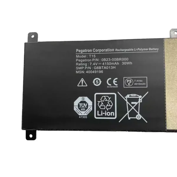 Baterai Laptop 0B23-00BR000 G6BTA013H T15 - Gambar 2