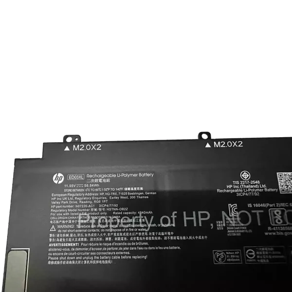 Baterai Laptop HP ED03XL - Gambar 2