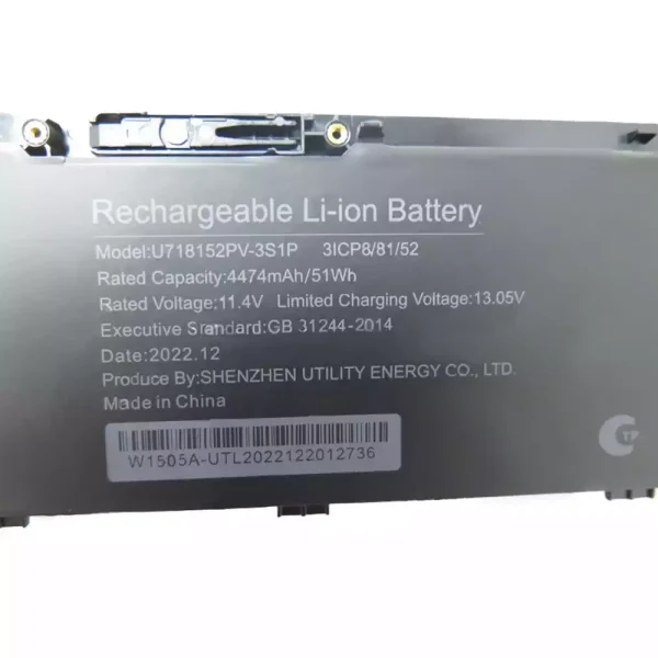 Baterai Laptop U718152PV-3S1P - Gambar 2