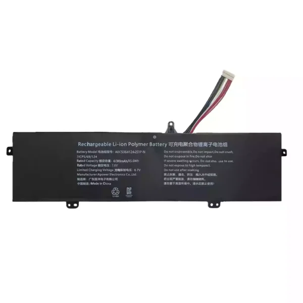 Baterai Laptop AEC5064124-2S1P-N