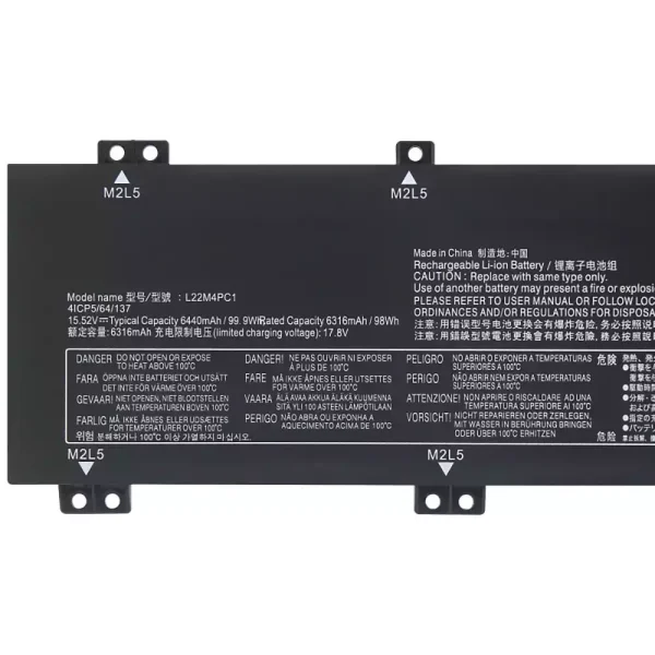 Baterai Laptop LENOVO L22M4PC1 L22D4PC1 L22X4PC1 - Gambar 3