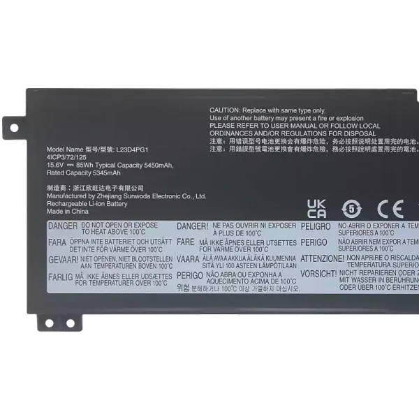 Baterai Laptop LENOVO L23N4PG1 L23X4PG1 L23D4PG1 - Gambar 3