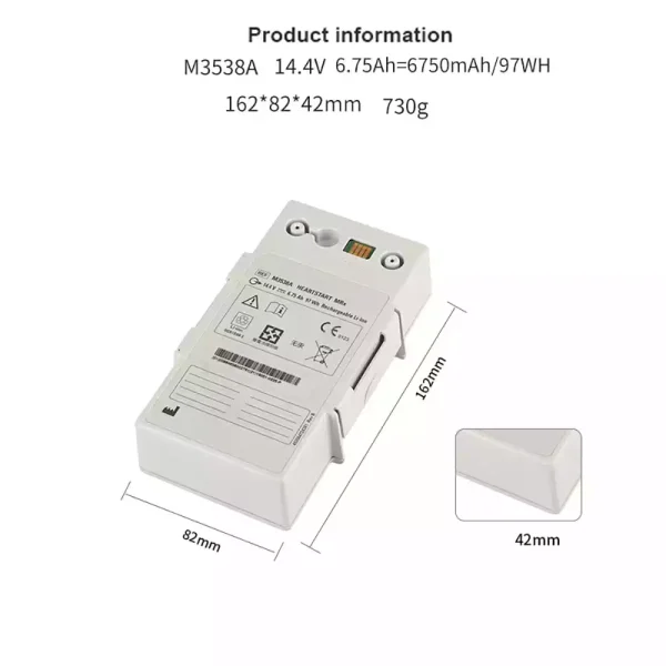 Pengganti Baterai Untuk PHILIPS HeartStart MRx M3538A M3535A M3536A M3535-60992 - Gambar 2
