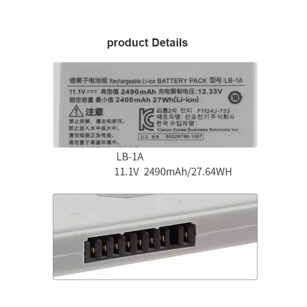 Pengganti Baterai Untuk Canon CXDI-70C CXDI-701C CXDI-701G CXDI-801C CXDI-801G - Gambar 3