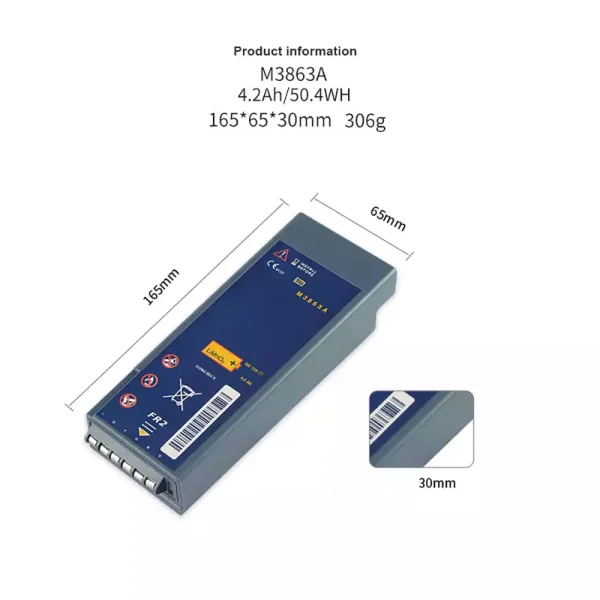 Pengganti Baterai Untuk Philips HeartStart FR2 HeartStart FR2+ M3860A M3861A M3863A M3840A M3841A - Gambar 3