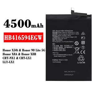 Baterai Original HB416594EGW for HUAWEI Honor X50i / Honor 90 Lite 5G /Honor X8A / Honor X8B