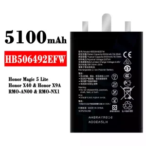 Baterai Original HB506492EFW for HUAWEI Honor Magic 5 Lite / Honor X40 / Honor X9A