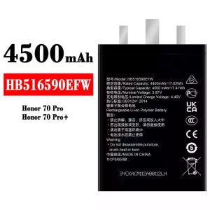 Baterai Original HB516590EFW for HUAWEI Honor 70 Pro / Honor 70 Pro+