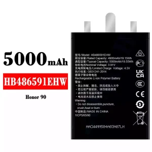 Baterai Original HB486591EHW for HUAWEI Honor 90