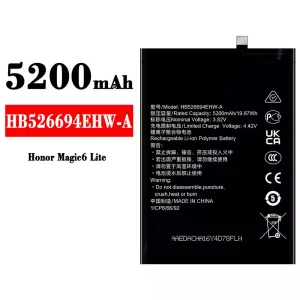Baterai Original HB526694EHW-A for HUAWEI Honor Magic 6 Lite