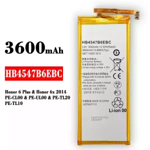Baterai Original HB4547B6EBC for HUAWEI Honor 6 Plus / Honor 6x 2014