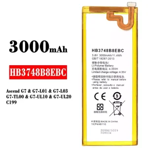 Baterai Original HB3748B8EBC for HUAWEI Ascend G7