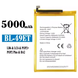 Baterai Original BL-49ET for Tecno LB6 / LC6 / POP2+ / POP2 Plus /BA2