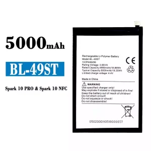 Baterai Original BL-49ST for Tecno Spark 10 pro / Spark 10 NFC
