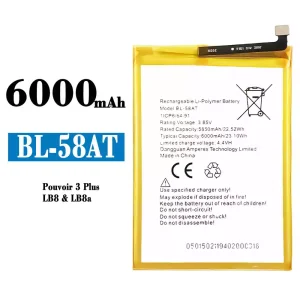 Baterai Original BL-58AT for Tecno Pouvoir 3 Plus
