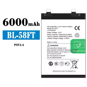 Baterai Original BL-58FT for Tecno POVA 6