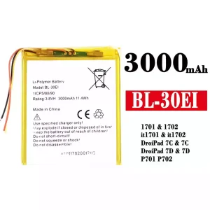 Baterai Original BL-30EI for Tecno 1701 / 1702 / it1701 / it1702 / DroiPad 7C / 7C / DroiPad 7D / 7D / P701 / P702