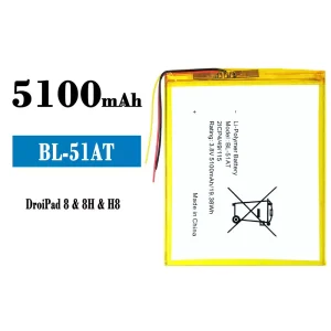 Baterai Original BL-51AT for Tecno DroiPad 8 / 8H