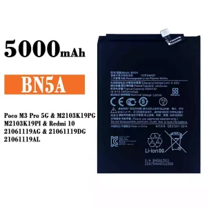 Baterai Original BN5A for Xiaomi Poco M3 Pro 5G / Redmi 10