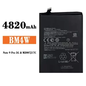 Baterai Original BM4W for Xiaomi Note 9 Pro 5G
