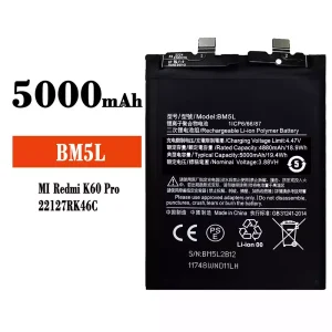Baterai Original BM5L for Xiaomi Redmi K60 Pro