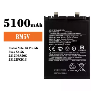 Baterai Original BM5V for Xiaomi Redmi Note 13 Pro 5G / Poco X6 5G
