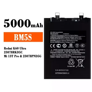 Baterai Original BM5S for Xiaomi Redmi K60 Ultra / Mi 13T Pro