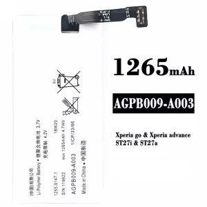 Baterai Original AGPB009-A003 for Sony Xperia go / Xperia advance / ST27i / ST27a