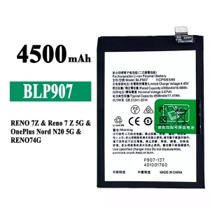 Baterai Original BLP907 for OPPO RENO 7Z / Reno 7Z 5G / RENO 7 4G / RENO 8 4G /OnePlus Nord N20 5G