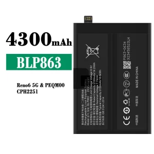 Baterai Original BLP863 for OPPO RENO 6 5G