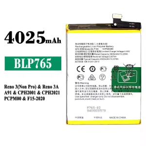 Baterai Original BLP765 for OPPO Reno 3(Non Pro) / Reno 3A