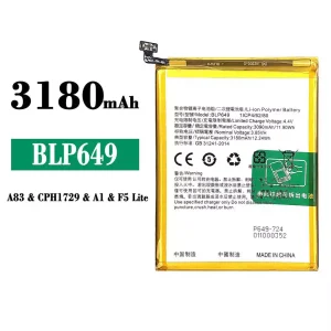 Baterai Original BLP649 for OPPO A83 / A1 / F5 Lite / A83T