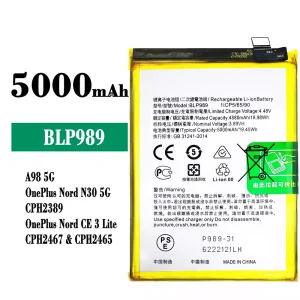 Baterai Original BLP989 for OPPO A98 5G /OnePlus Nord N30 5G /OnePlus Nord CE 3 Lite
