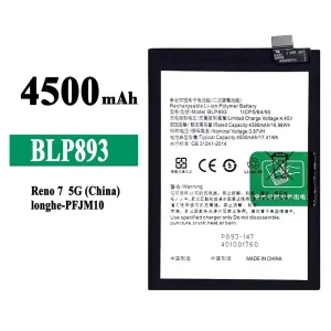 Baterai Original BLP893 for OPPO Reno 7