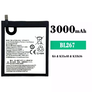 Baterai Original BL267 for Lenovo K6