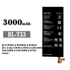 Baterai Original BL-T33 for LG Q6 /Q6+ /Q6a /G6mini