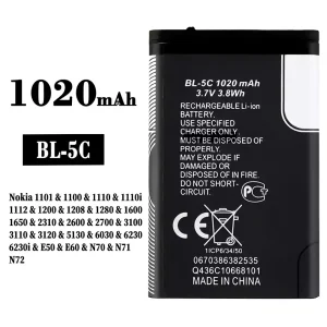 Baterai Original BL-5C for Nokia