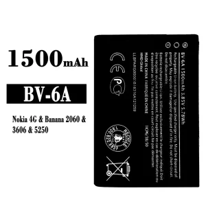 Baterai Original BV-6A for Nokia Banana 2060 / 3606 / 5250