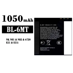 Baterai Original BL-6MT for Nokia NK N81/N82/6720/E51/E51i