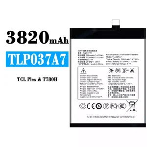 Baterai Original TLP037A7 for Alcatel TCL Plex/T780H