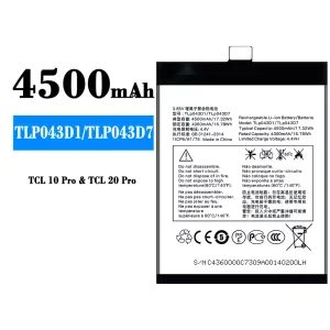 Baterai Original TLP043D1/TLP043D7 for Alcatel TCL 10 Plus/TCL 20 Plus/TCL 10 pro/TCL 20 pro