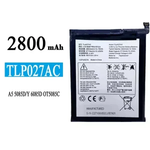 Baterai Original TLP027AC for Alcatel A5 5085D/Y 6085D OT5085C