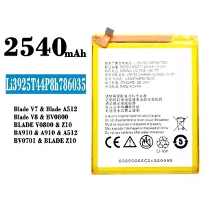 Baterai Original Li3925T44P8h786035 for ZTE Blade V7/Blade V8/Blade Z10