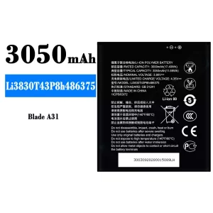 Baterai Original Li3830T43P8h486375 for ZTE Blade A31
