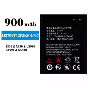 Baterai Original Li3709T42P3h504047 for ZTE Z331/X930/UX990/GX991/GX930